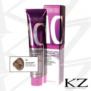 10 Hair Color Cream 100ml Extra Light Ash Blonde 9.1 - Tinte de Cabello Profesional - MORFOSE