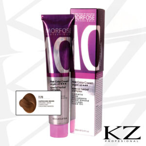 10 Hair Color Cream 100ml Cappuccino Brown 7.73 - Tinte de Cabello Profesional - MORFOSE