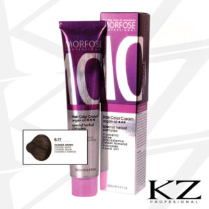 10 Hair Color Cream 100ml Caramel Brown 6.77 - Tinte de Cabello Profesional - MORFOSE