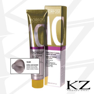 10 Hair Color Cream 100ml Extra Ash Blonde 12.81 - Tinte de Cabello Profesional - MORFOSE