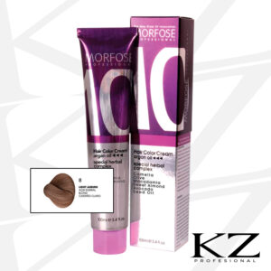 10 Hair Color Cream 100ml Light Auburn 8 - Tinte de Cabello Profesional - MORFOSE