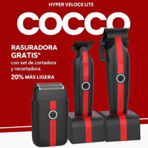 Pack Hyper Veloce Lite schwarz/rot Shaver gratis - COCCO