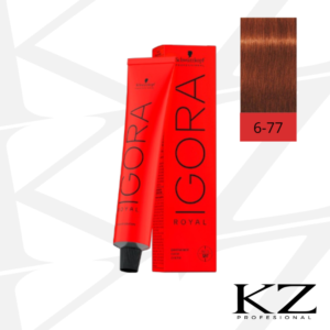 Crema de Coloración Permanente Igora 6-77 Rubio Oscuro Cobrizo Intenso 60 ml - SCHWARZKOPF