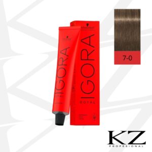 Crema de Coloración Permanente Igora 7-0 Rubio Medio Natural 60 ml - SCHWARZKOPF