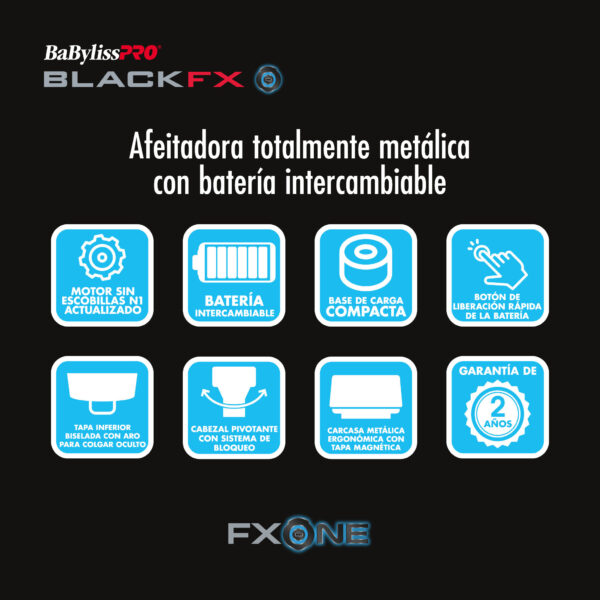 Afeitadora de doble hoja FXONE BlackFX FX79FSMB - BABYLISS - Imagen 5