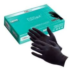 Guantes Nitrilo Negros 100 UD - EUROSTIL