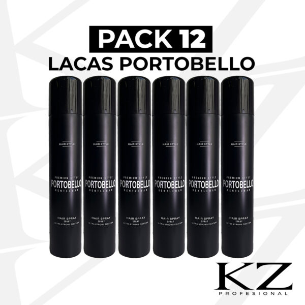 Pack 12 Hair Spray / Laca Ultra Strong Fixation 300 ml - PORTOBELLO