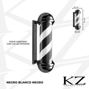 Polo Barbero Negro Blanco Negro - F