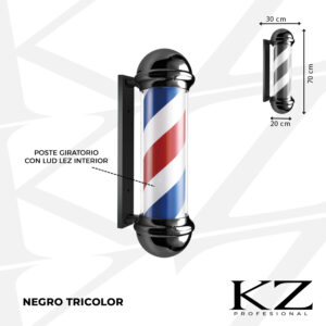 Polo Barbero Negro Tricolor - F