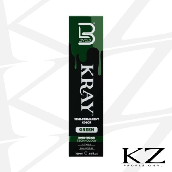 Semi-Permanente Color Green Kray 100ml - L3VEL3