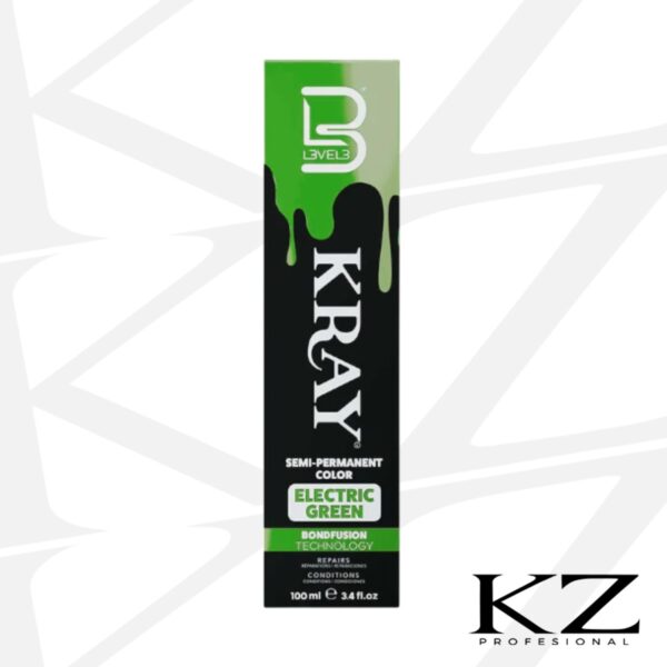 Semi-Permanente Color Electric Green Kray 100ml - L3VEL3