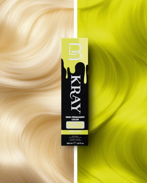 Semi-Permanente Color Electric Yellow Kray 100ml - L3VEL3 - Imagen 2